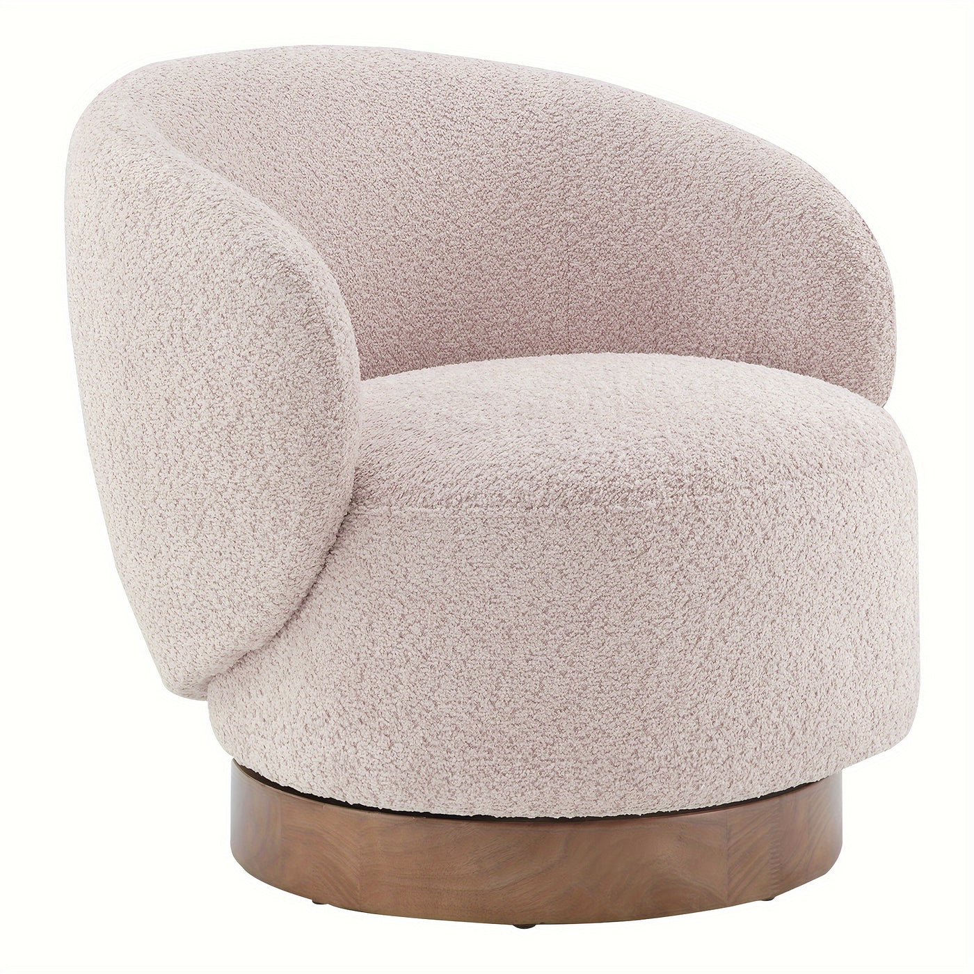 Modern Swivel Accent Chair, Round Upholstered Barrel Arm Chair for Living Bedroom
