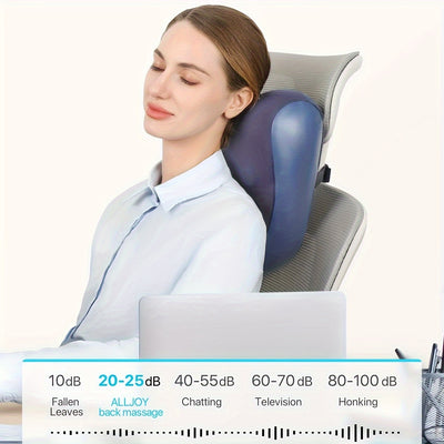ALLJOY Cordless Back And Neck Massager with Heat - Shiatsu Massage for Shoulder, Waist, Pain Relief 3D Deep Kneading Massage Pillow for Full Body, Rechargeable, Gift for Men And Women, Valentines Day Gift for Her