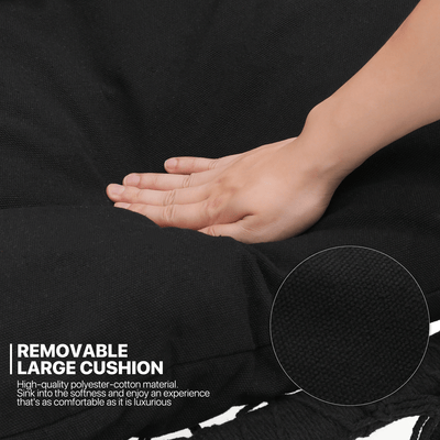 700 lb Capacity Double Swing Chair with 3 Cushions for Outside, Large Hanging Macrame Swing Chair for Indoor/Outdoor Relax, Adult Hammock Boho Chair for Porch Balcony Backyard