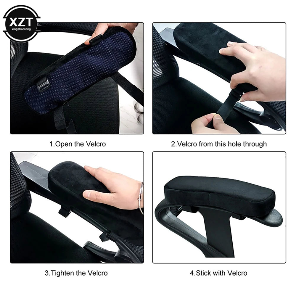 2PCS Armrest Pad Covers For Office mouse arm Foam Elbow Pillow Forearm Pressure Relief Arm Rest Cover Wheelchair Comfy Chair