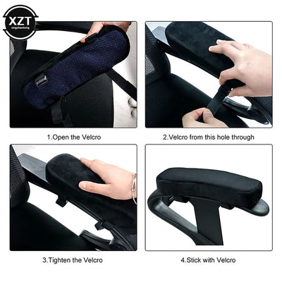 2PCS Armrest Pad Covers For Office mouse arm Foam Elbow Pillow Forearm Pressure Relief Arm Rest Cover Wheelchair Comfy Chair