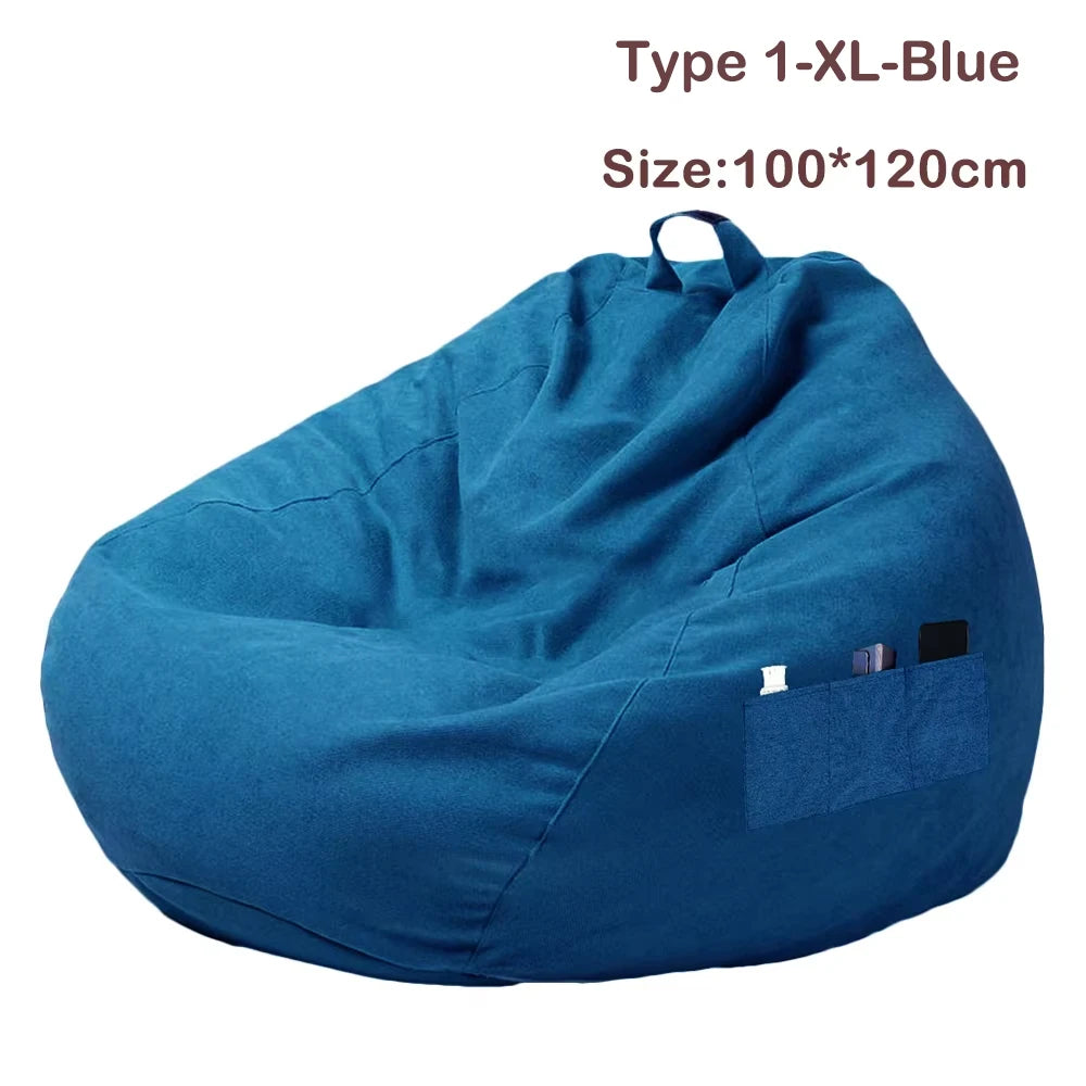 Sofa Chair Cover Soft Comfortable Chair Sofa Breathable Lazy Sofa Bed Large Fluffy Chair Decora Tear-Resistance/Footstool Cover
