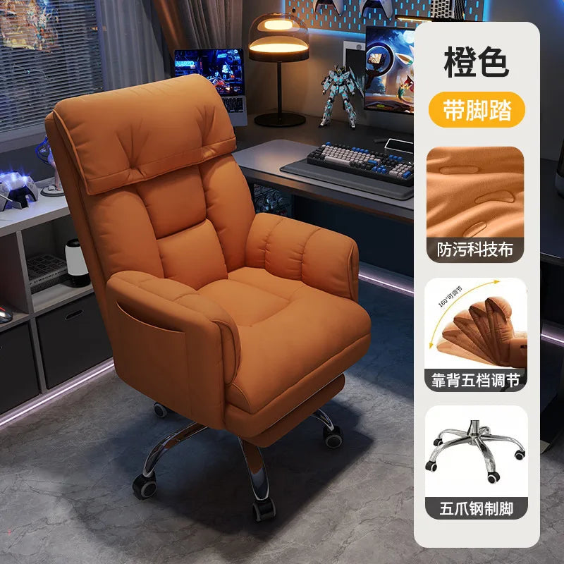 Computer Chair Comfortable Ergonomic Office Chair Lumbar Support Esports Chair 4D Adjustable Armrest Headrest Leisure Recliner