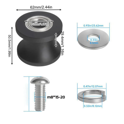 Fitness Equipment Roller Quiet Smooth Pre Assembled Parts Elliptical Replacement Wheels For Indoor Commercial Gym Apartment Room