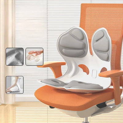 Ergonomic Adult  Lumbar Cushion with Backrest Integrated Correct Sitting Posture Hip Shaping Office Chair To Prevent Hunchback