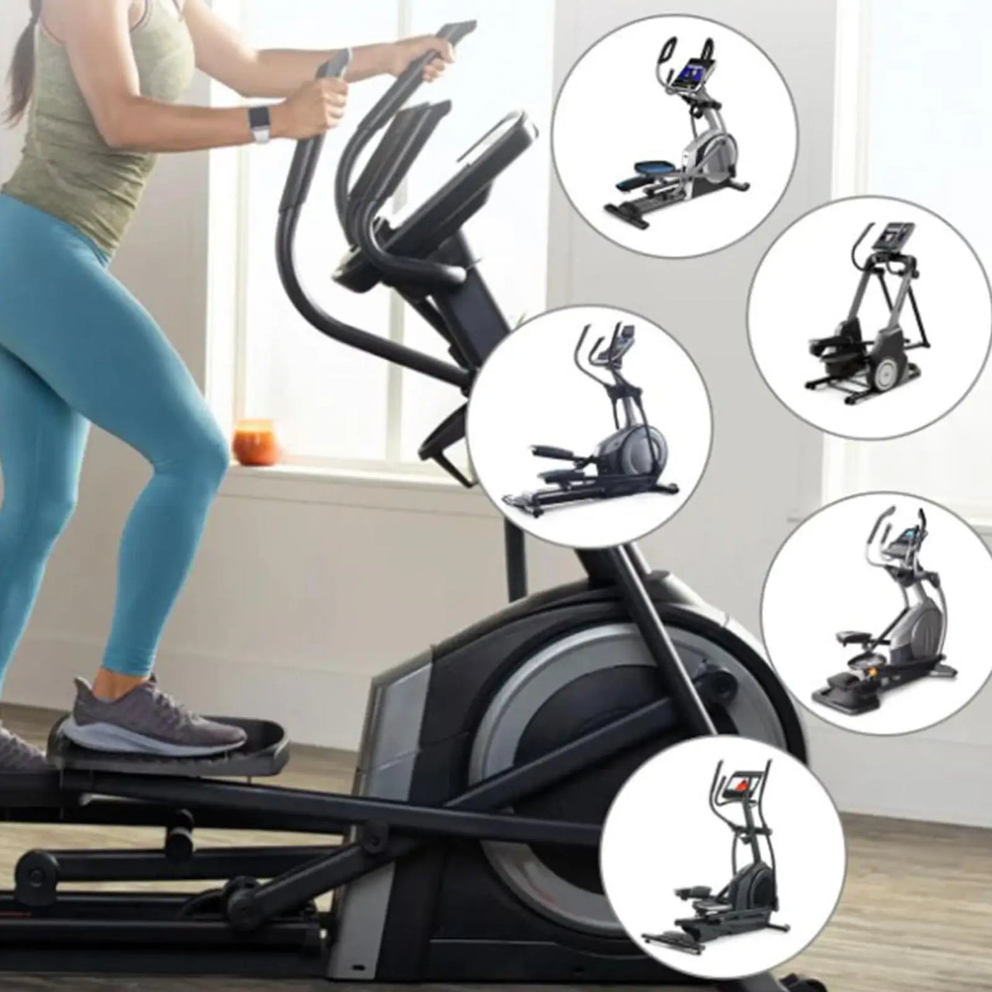 Fitness Equipment Roller Quiet Smooth Pre Assembled Parts Elliptical Replacement Wheels For Indoor Commercial Gym Apartment Room