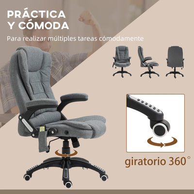 Vinsetto Reclining Massage Chair with 6 Massage Points 68X72X110-120Cm