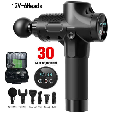 Professional Massage Gun With Hot and Cold Head Electric Percussion Fascia Gun Tissue Muscle Relax Pain Relief Fitness Shaping