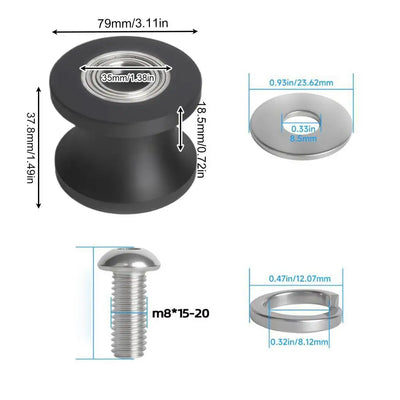 Fitness Equipment Roller Quiet Smooth Pre Assembled Parts Elliptical Replacement Wheels For Indoor Commercial Gym Apartment Room