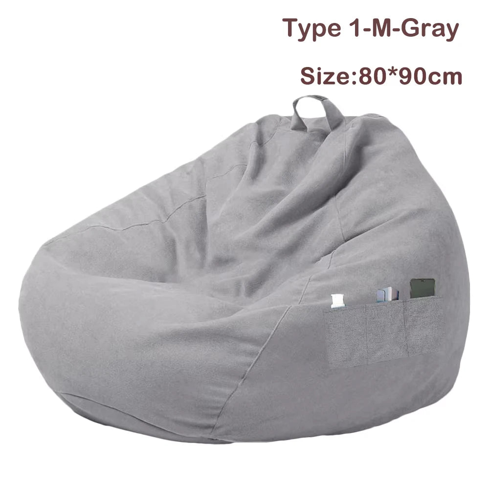 Sofa Chair Cover Soft Comfortable Chair Sofa Breathable Lazy Sofa Bed Large Fluffy Chair Decora Tear-Resistance/Footstool Cover