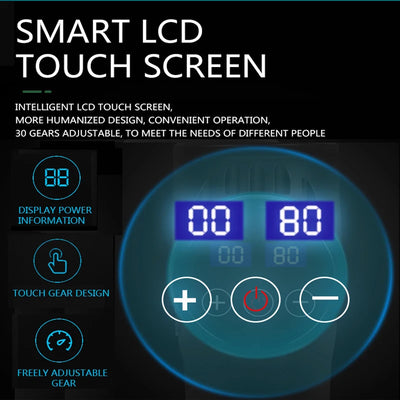 Professional Massage Gun With Hot and Cold Head Electric Percussion Fascia Gun Tissue Muscle Relax Pain Relief Fitness Shaping