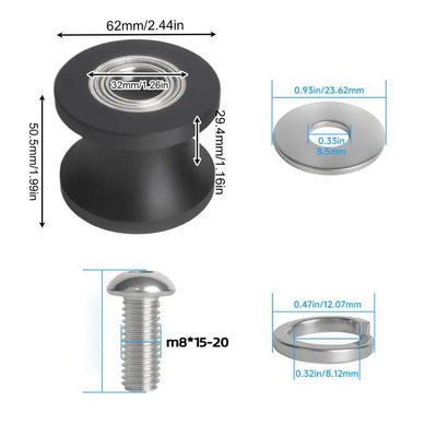 Fitness Equipment Roller Quiet Smooth Pre Assembled Parts Elliptical Replacement Wheels For Indoor Commercial Gym Apartment Room