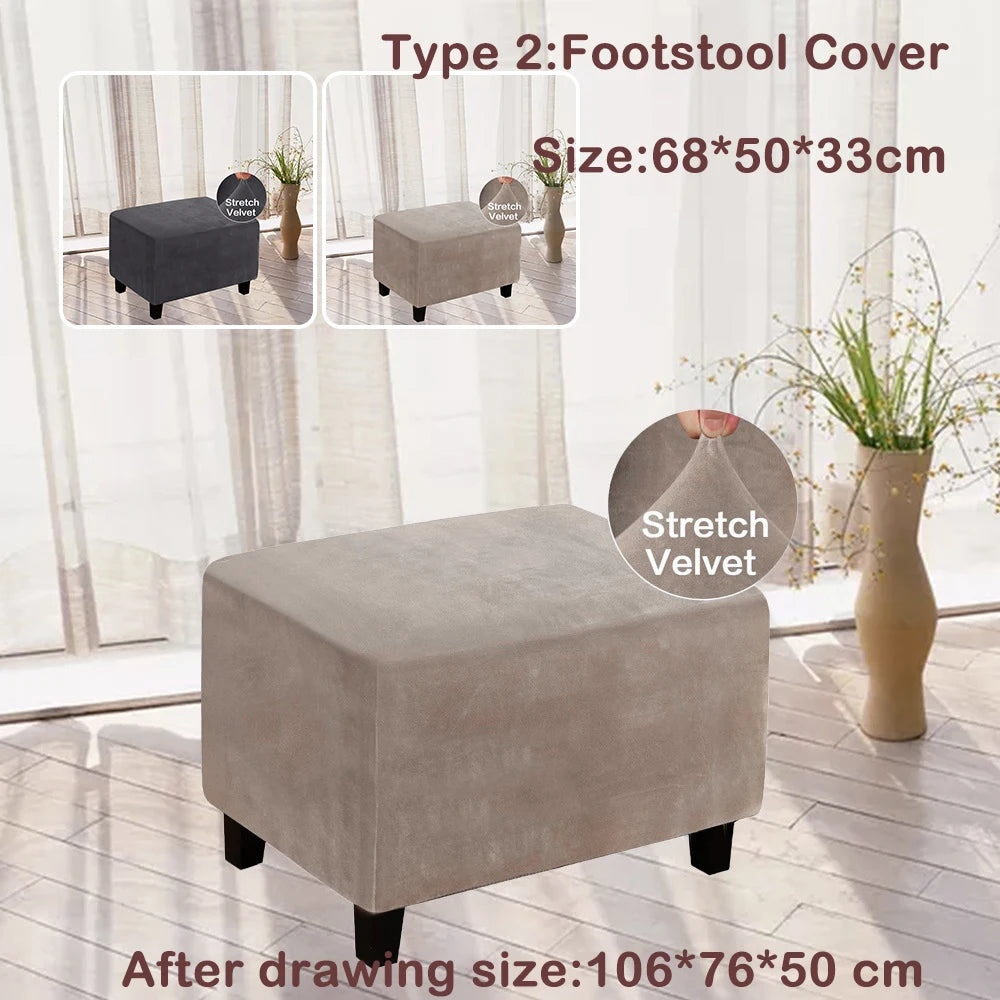 Sofa Chair Cover Soft Comfortable Chair Sofa Breathable Lazy Sofa Bed Large Fluffy Chair Decora Tear-Resistance/Footstool Cover