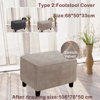 Sofa Chair Cover Soft Comfortable Chair Sofa Breathable Lazy Sofa Bed Large Fluffy Chair Decora Tear-Resistance/Footstool Cover