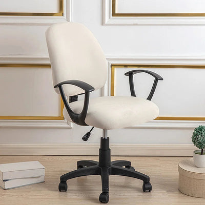 Universal Split Seat Cover Home Office Computer Chair Cover Stretch Anti-dust Velvet Armchair Slipcovers Seat Protector Case