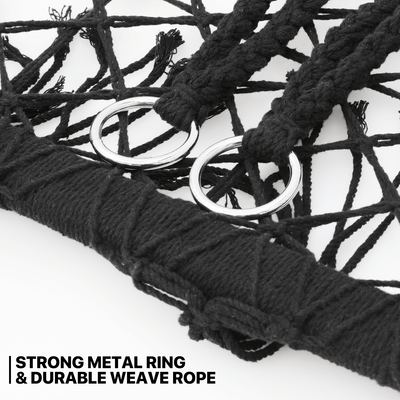 700 lb Capacity Double Swing Chair with 3 Cushions for Outside, Large Hanging Macrame Swing Chair for Indoor/Outdoor Relax, Adult Hammock Boho Chair for Porch Balcony Backyard